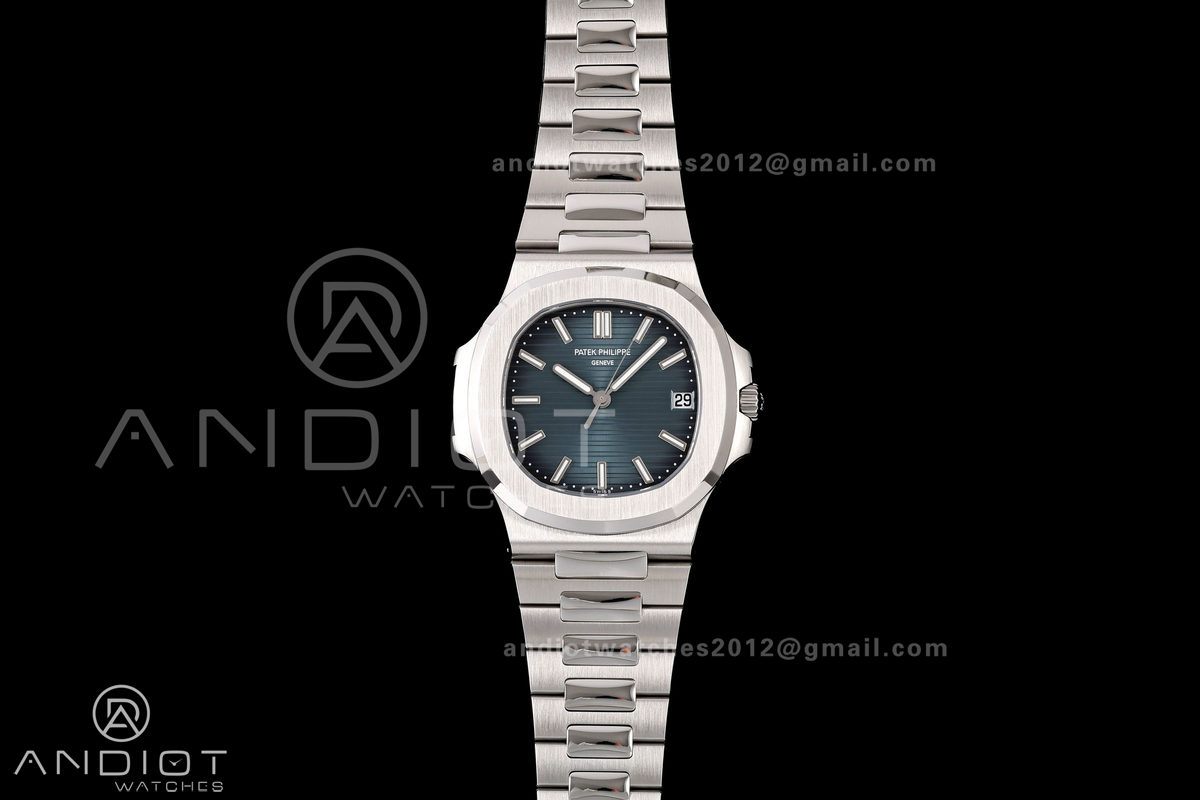 Nautilus 5711 DDF 1:1 Best Edition 2006 Blue Textured Dial on SS Bracelet DPB330 Super Clone V2